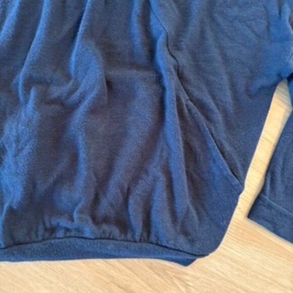 Prana Hoodie NAvy Blue Crop Pockets Medium - Picture 3 of 7